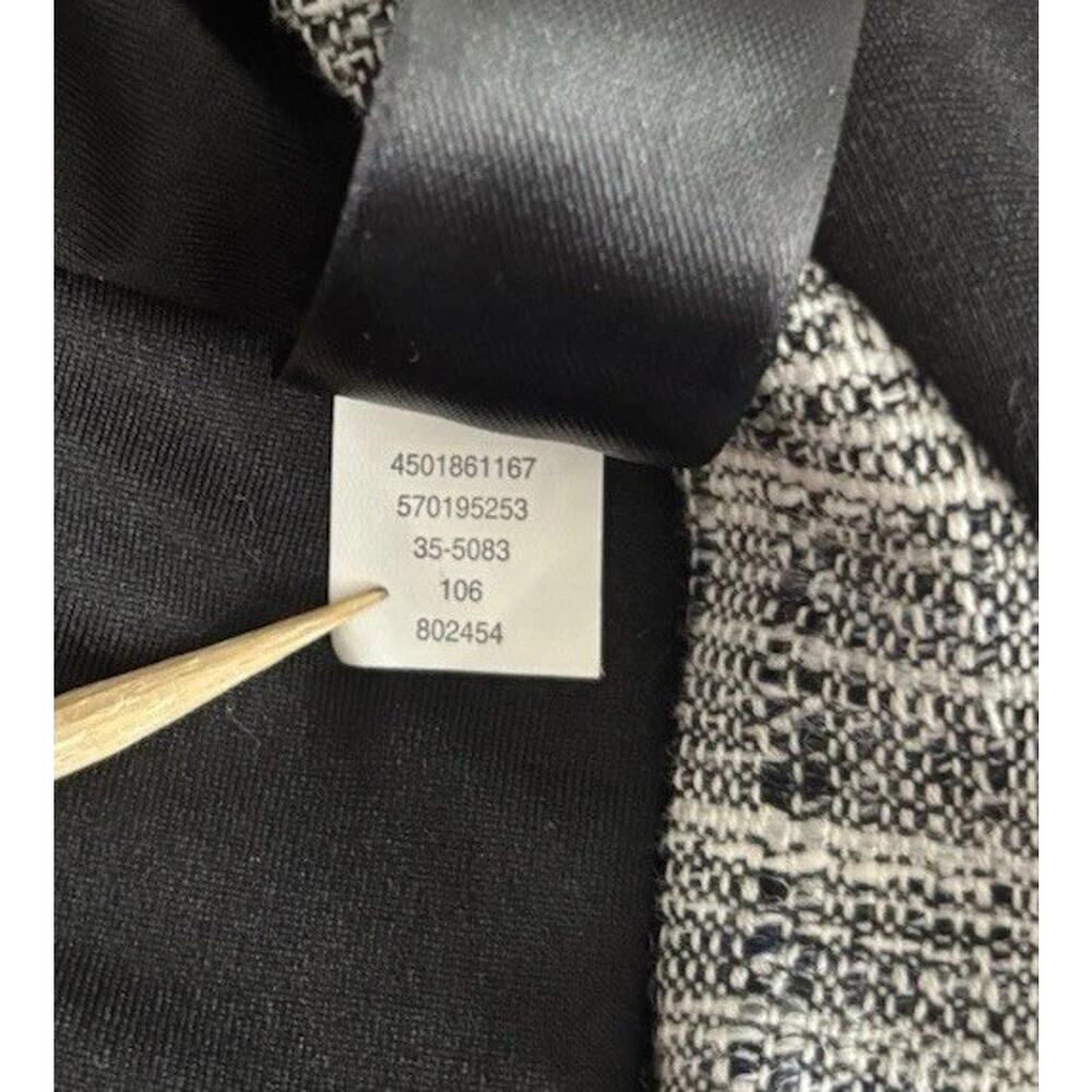 WHBM BLACK TWEED BORDER DRESS SLEEVELESS SHEATH SIZE 4 NWT - Picture 16 of 16